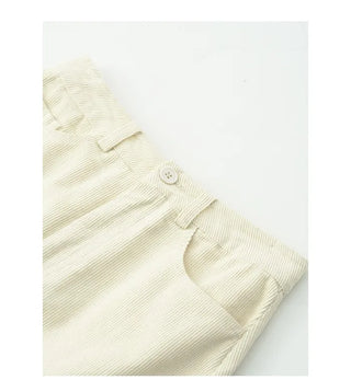 (2 colors) [Lined] High-waisted corduroy mini skirt