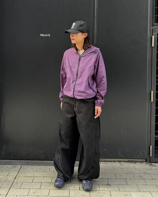 (Unisex) Color-block balloon denim pants
