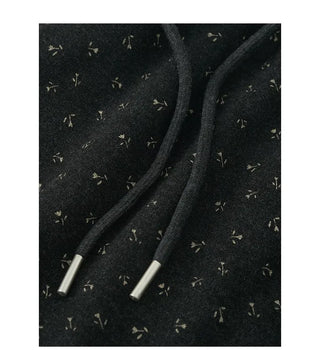 Fleece-lined long skirt with elastic waistband