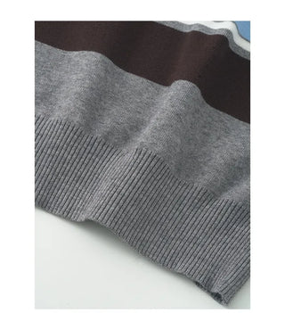 (Set) Colored knit & pleated skirt