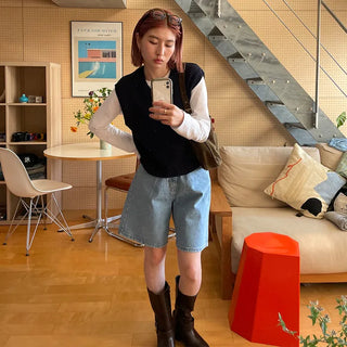 Denim shorts