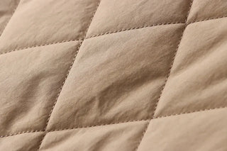 Wide Collar Diamond Quilted Jacket