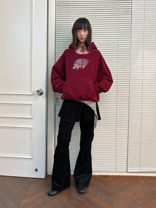 [NeverSeez] Printed Graphic Hoodie