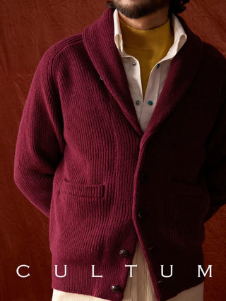 [CULTUM] Wool Shawl Collar Cardigan