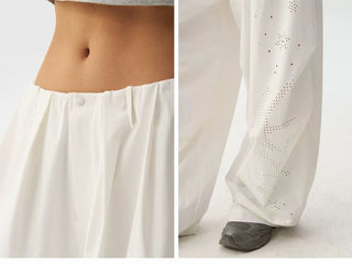 [Monterest] Quick-Dry Burnout Wide Leg Pants