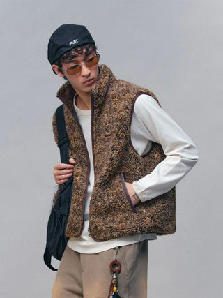[Monterest] Reversible Fleece Stand Collar Vest