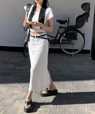 Nagrang Crop Short Sleeve T-Shirt - 3 Colors