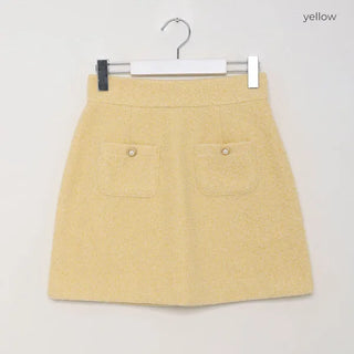 Pearl pocket mini skirt