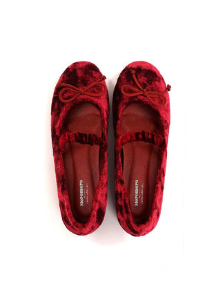 [Moromoro2] Velvet Bow Ballet Flats