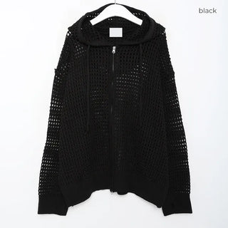 Unisex Mesh Hooded Zip-Up