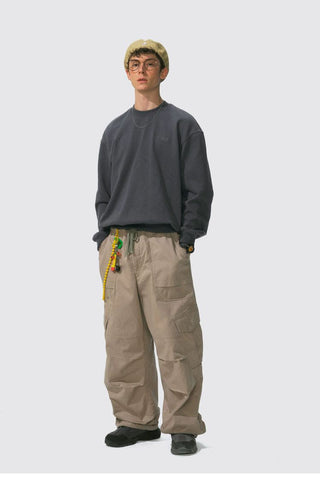 [Monterest] Relaxed Fit Logo Embroidered Sweatshirt