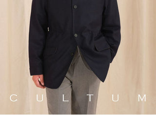 [CULTUM] Merino Wool Blend Italian Blazer Jacket