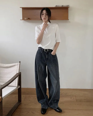 Premium Slit Denim Pants