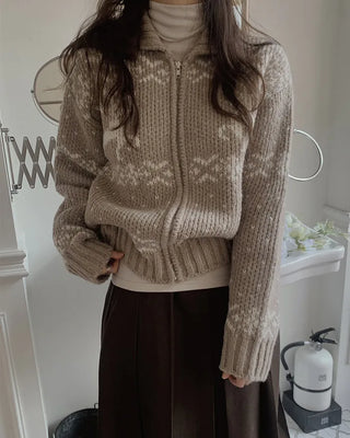 Snow knit hoodie - 2 colors