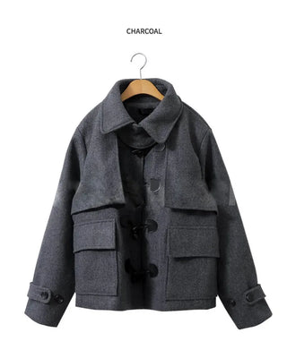 Big Collar Half Duffle Coat (2c)