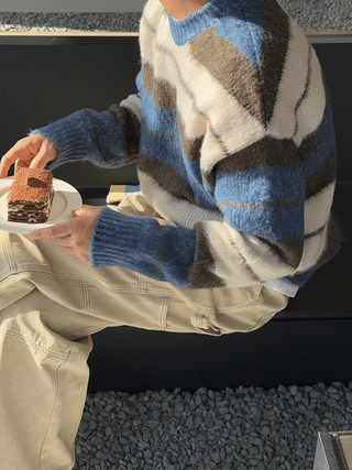 Monaco Hairy Stripe Knit