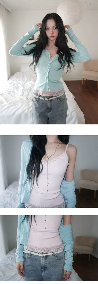 Kkoarib V-Two-Way Cardigan - 4 colors