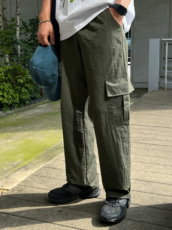 Seasoning Summer Nylon Cargo String Pants