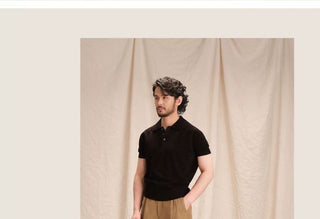 [CULTUM] Double Pleat Straight Leg Trousers