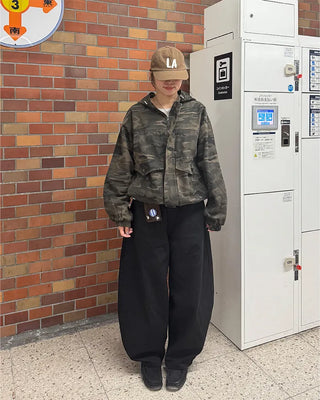 (Unisex) Studded Belt Wide Pants