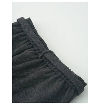 Wide-leg pants with drawstring waist