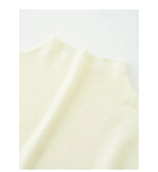 High-neck basic inner long-sleeve knit