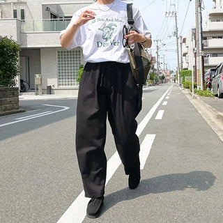 cotton balloon pants (black)