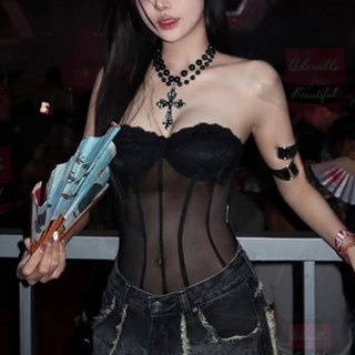 Sweetheart neck corset solid tube top