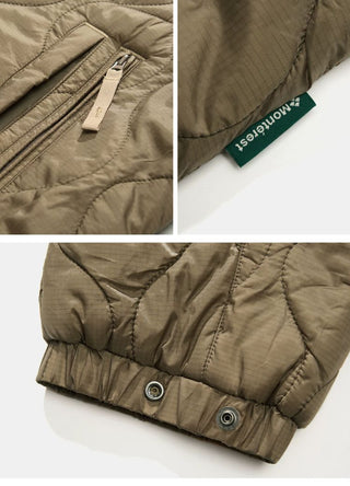 [Monterest] Quilted Coach Jacket with Corduroy Collar