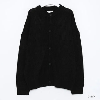 U-neck knit cardigan