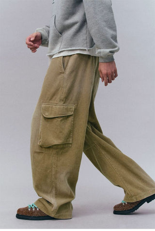 [Monterest] Washed Corduroy Wide Leg Work Pants