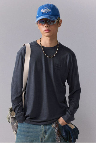 [Monterest] Merino Wool Blend Relaxed Long Sleeve Tee