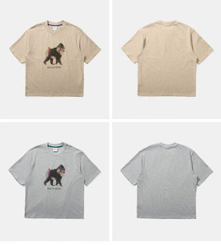 [Monterest] Ink Print Relaxed Fit Crewneck T-Shirt