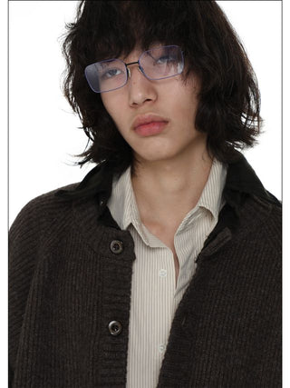 MASONPRINCE Herringbone Round-Neck Wool Cardigan