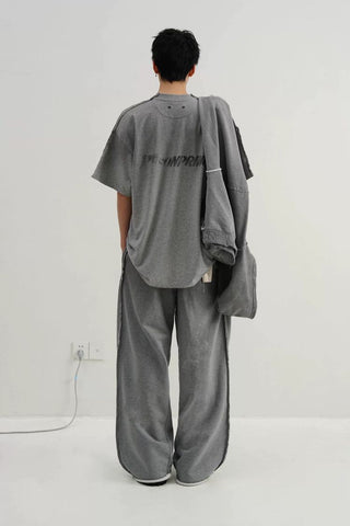 [MASONPRINCE] Graffiti Label Washed Cotton Tee