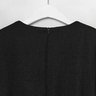 Square neck tweed mini dress
