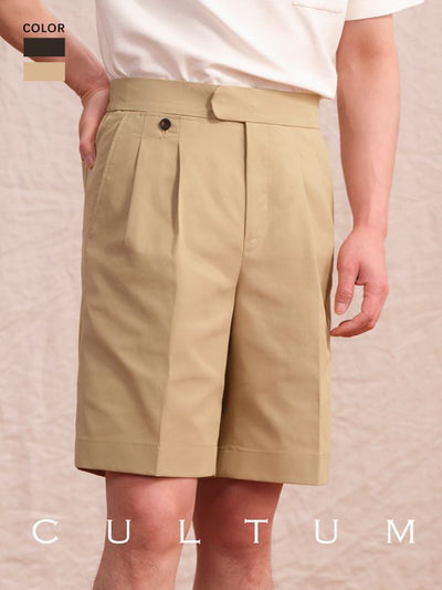 [CULTUM] Double Pleated Shorts