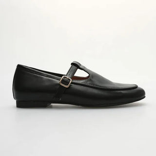 T-strap simple loafers