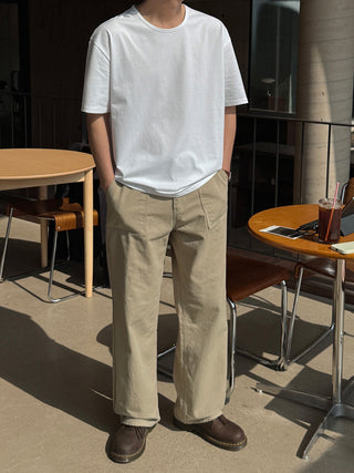 Must-have Washed U-Neck  T-shirt