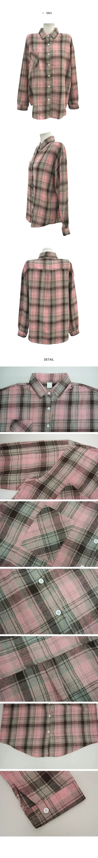 Strawberry Check Pink Shirt - 1 color