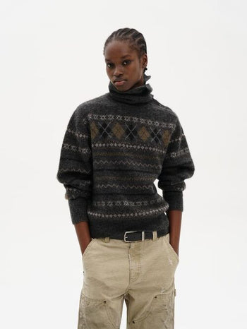 [MASONPRINCE] Fair Isle Pattern Knit Sweater