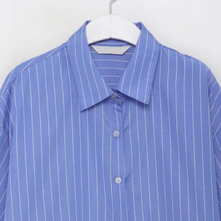 Half-sleeve striped shirt