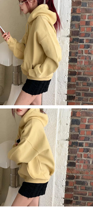 Double-layer heavy two-way hooded zip-up/t-shirt - 9 colors
