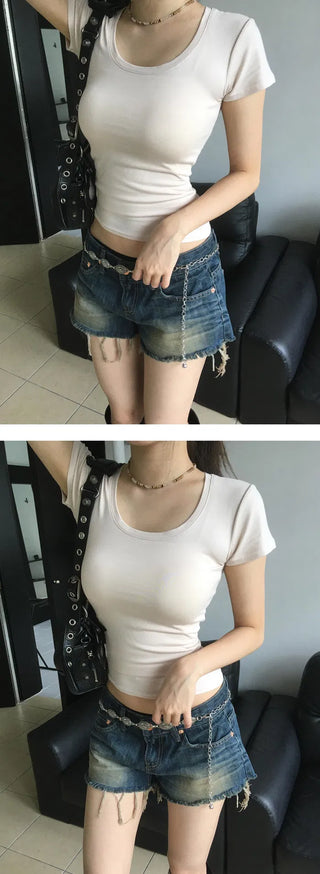 Cap sleeve slim line unisex short sleeve t-shirt