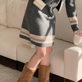 Winter version: Stylish dress with snowflake pattern
