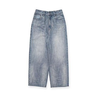 [Moromoro2] Rhinestone Bow Embroidered  Denim