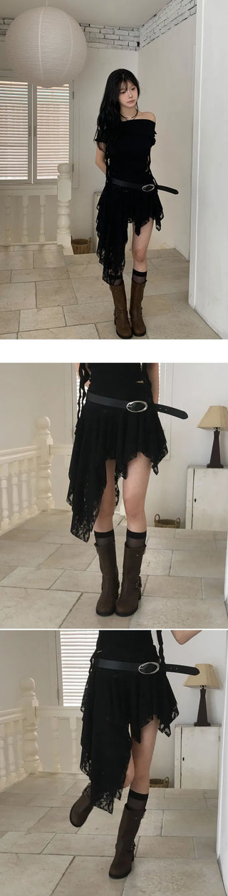Biker mid-heel boots