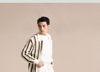 [CULTUM] Relaxed Fit Openwork Knit Cardigan