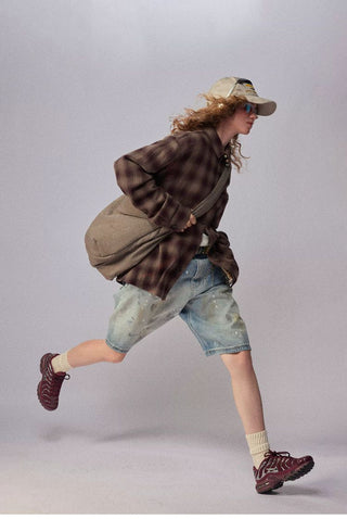 [Monterest] Oversized Yarn-Dyed Plaid Shirt