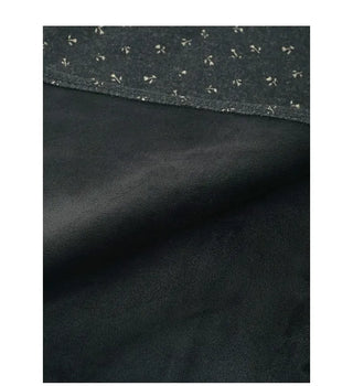 Fleece-lined long skirt with elastic waistband